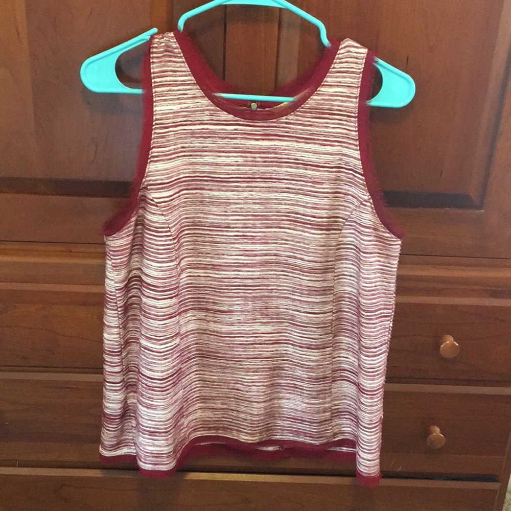 Burgundy Anthropologie Work Tank